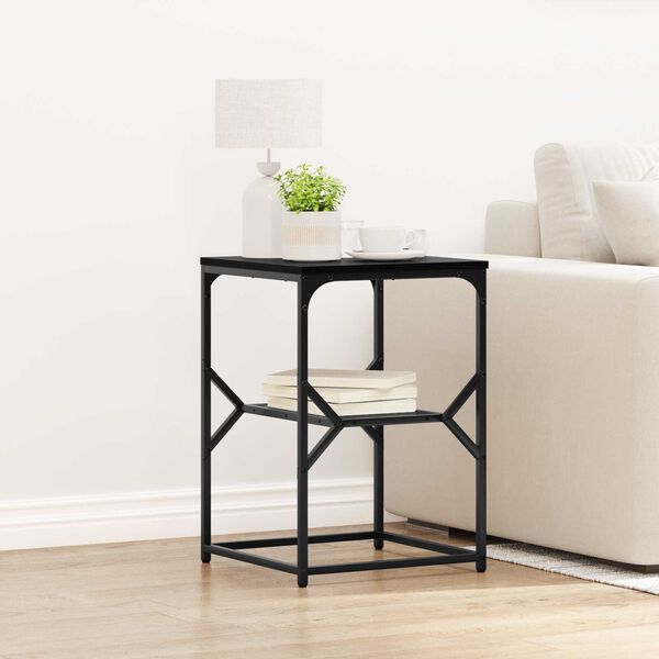 vidaXL Τραπεζάκι Πλευράς Μαύρη δρυς 41 x 40 x 60 εκ.