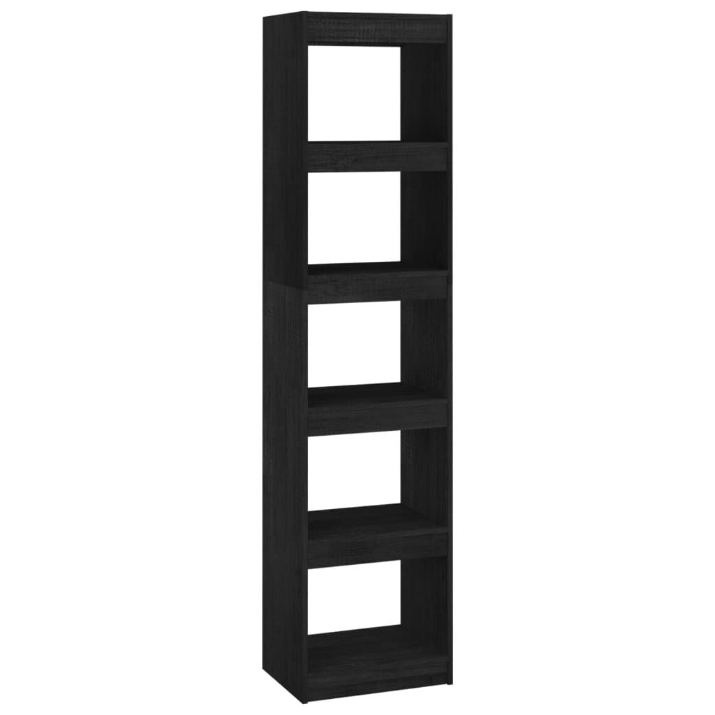 vidaXL Βιβλιοθήκη/Διαχωριστικό Χώρου Μαύρο 40x30x167,5 εκ. Ξύλο Πεύκου