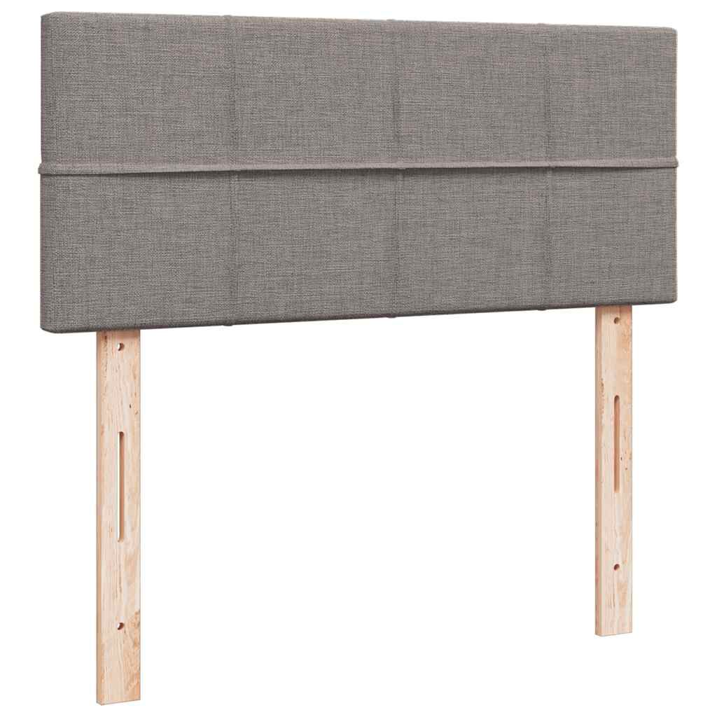 vidaXL Κρεβάτι Boxspring με Στρώμα Taupe 120x200 εκ. Υφασμάτινο