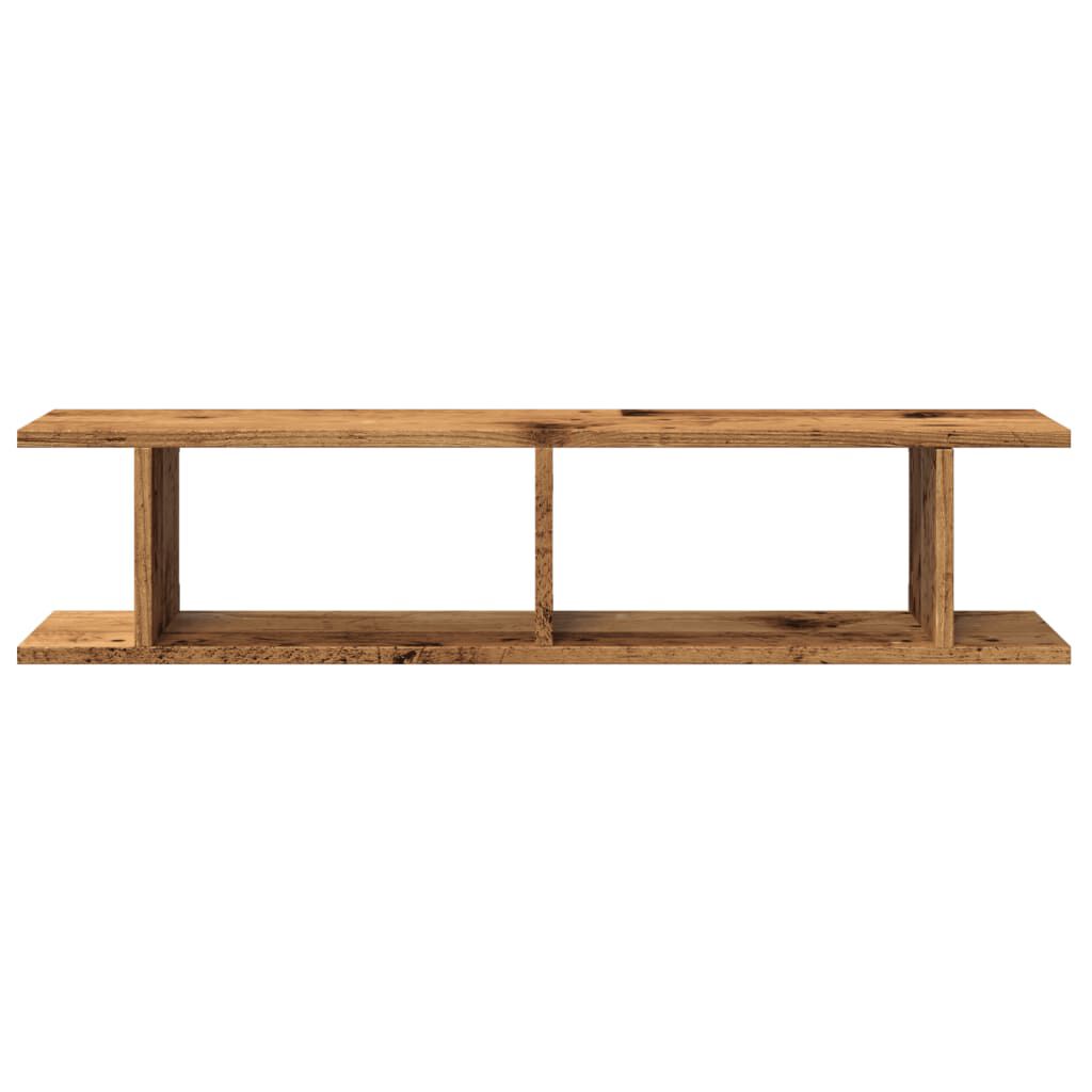 vidaXL Ραφιέρες Τοίχου 2 τεμ. Μαύρες 90 x 18 x 20 εκ. Επεξεργ. Ξύλο
