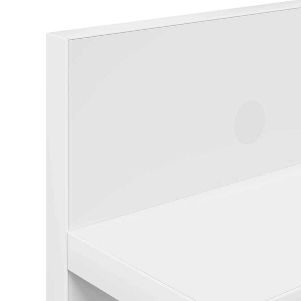 vidaXL Τοίχου Κρεμάστρα Λευκό 100 x 10.5 x 18 εκ Επεξεργασμένο ξύλο