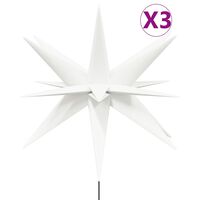 vidaXL Φωτιστικά Χριστ. με Ακίδες 3Τεμ LED Αναδιπλούμενα Λευκά 35 εκ
