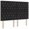 vidaXL &Kappa;&rho;&epsilon;&beta;ά&tau;&iota; Box Spring LED &mu;&epsilon; &Sigma;&tau;&rho;ώ&mu;&alpha; &Mu;&alpha;ύ&rho;&omicron; 140 x 200 cm &Beta;&epsilon;&lambda;&omicron;ύ&delta;&omicron;