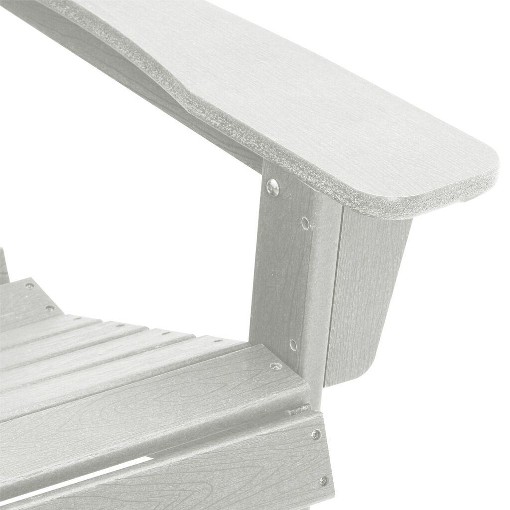 vidaXL Καρέκλα Adirondack με Υποπόδιο Λευκή HDPE