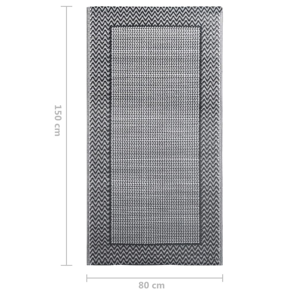 vidaXL Χαλί Εξωτερικού Χώρου Γκρι 80 x 150 εκ. από Πολυπροπυλένιο