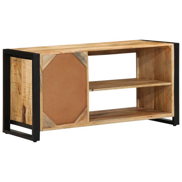 vidaXL Παγκάκι Παπουτσιών 100x40x50 εκ. Μασίφ Ξύλο Μάνγκο
