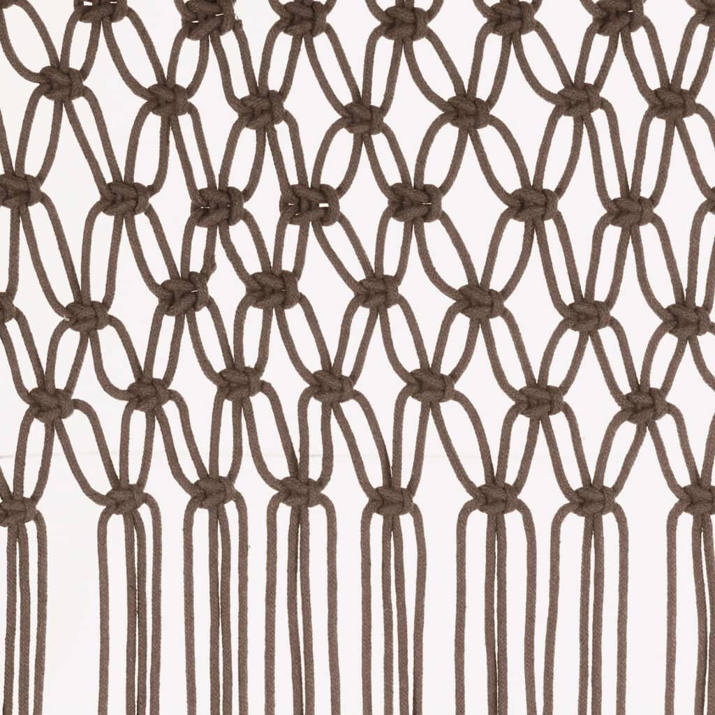 vidaXL Κουρτίνα Μακραμέ Taupe 140 x 240 εκ. Βαμβακερή