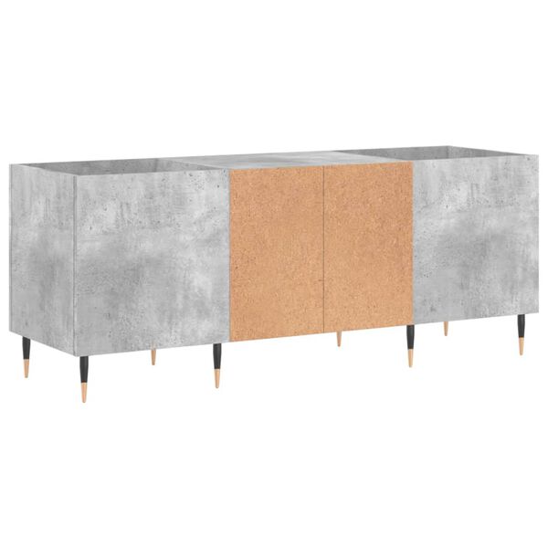 vidaXL Δισκοθήκη Γκρι Σκυροδέματος 121x38x48 εκ. Επεξεργασμένο Ξύλο