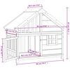 vidaXL Σπίτι Σκύλου Γκρι 96 x 60,5 x 87 εκ. από Μασίφ Ξύλο Πεύκου