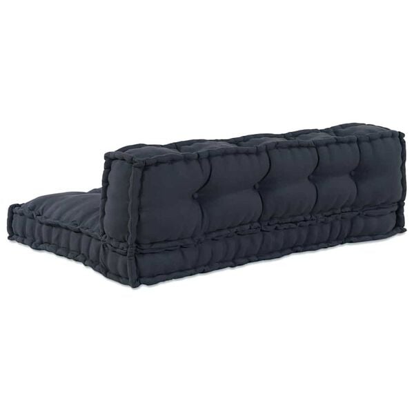 vidaXL Μαξιλάρι για καναπέ παλέτας 2 pcs Ανθρακί ύφασμα