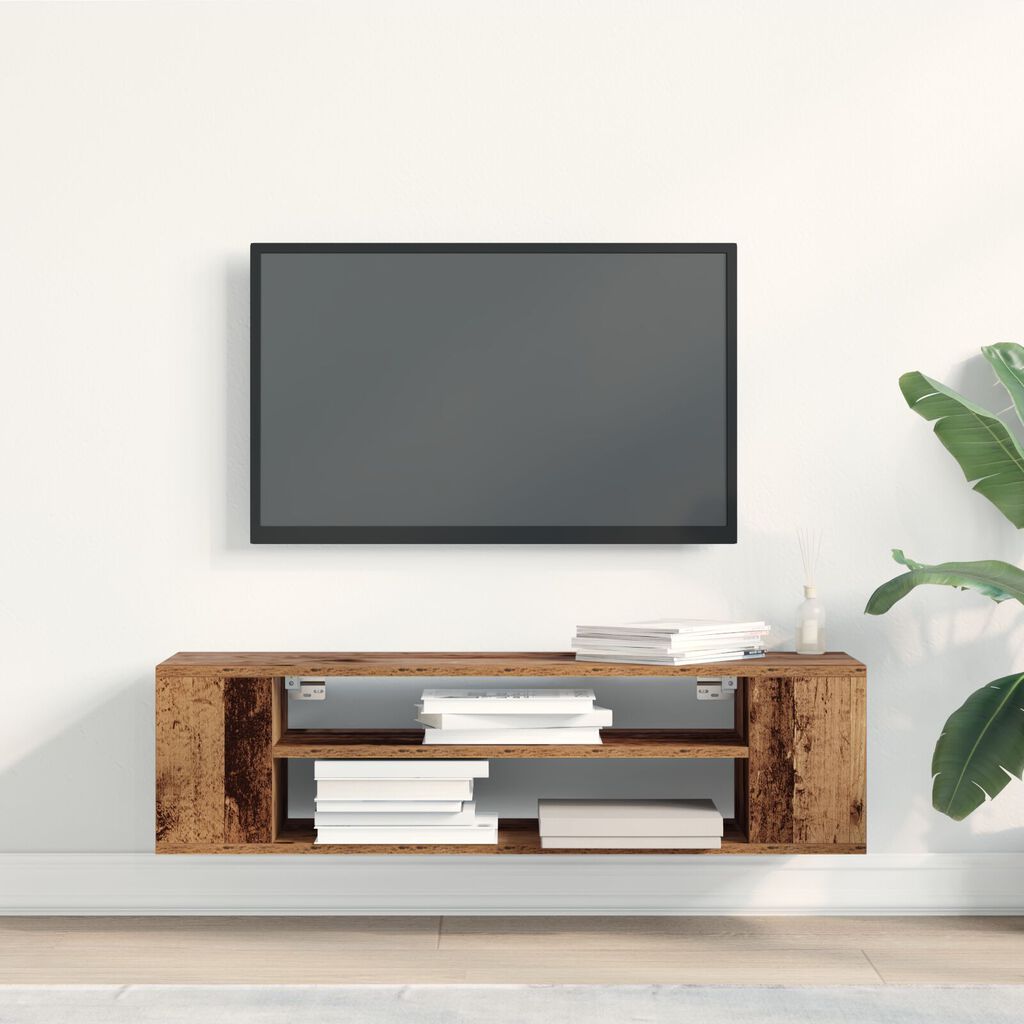 vidaXL Κάβο Τηλεόρασης Τοίχου από Παλιό Ξύλο 100x30x26,5 εκ Επεξεργασμένο Ξύλο