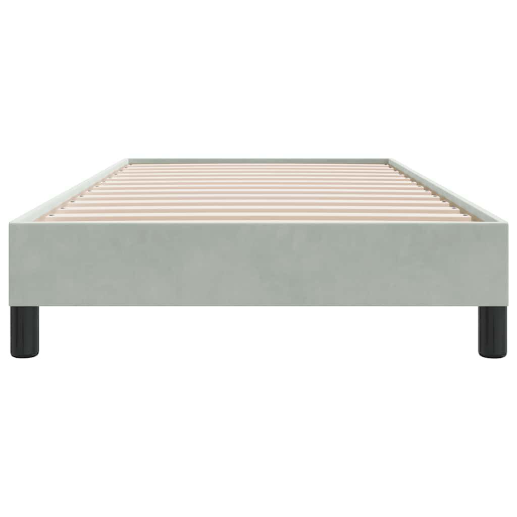 vidaXL Box Spring κρεβάτι χωρίς στρώμα ανοιχτό γκρι Βελούδινο