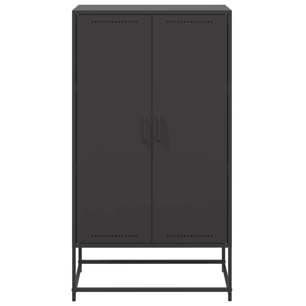 vidaXL Ντουλάπι Μαύρο 68,5x38,5x123,5 εκ. από Ατσάλι