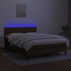 vidaXL &Kappa;&rho;&epsilon;&beta;ά&tau;&iota; Boxspring &mu;&epsilon; &Sigma;&tau;&rho;ώ&mu;&alpha; & LED &Sigma;&kappa;.&Kappa;&alpha;&phi;έ 140x200 &epsilon;&kappa; &Upsilon;&phi;&alpha;&sigma;&mu;ά&tau;&iota;&nu;&omicron;