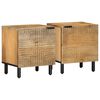 vidaXL &Kappa;&omicron;&mu;&omicron;&delta;ί&nu;&alpha; 2 &tau;&epsilon;&mu;ά&chi;&iota;&alpha; &kappa;&alpha;&phi;έ 40x33x46 cm &alpha;&pi;ό &mu;&alpha;&sigma;ί&phi; &xi;ύ&lambda;&omicron; Mango