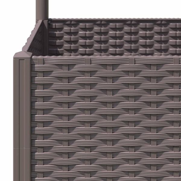 vidaXL Ζαρντινιέρα Κήπου με Καφασωτό Καφέ 120 x 120 x 136 εκ. από PP