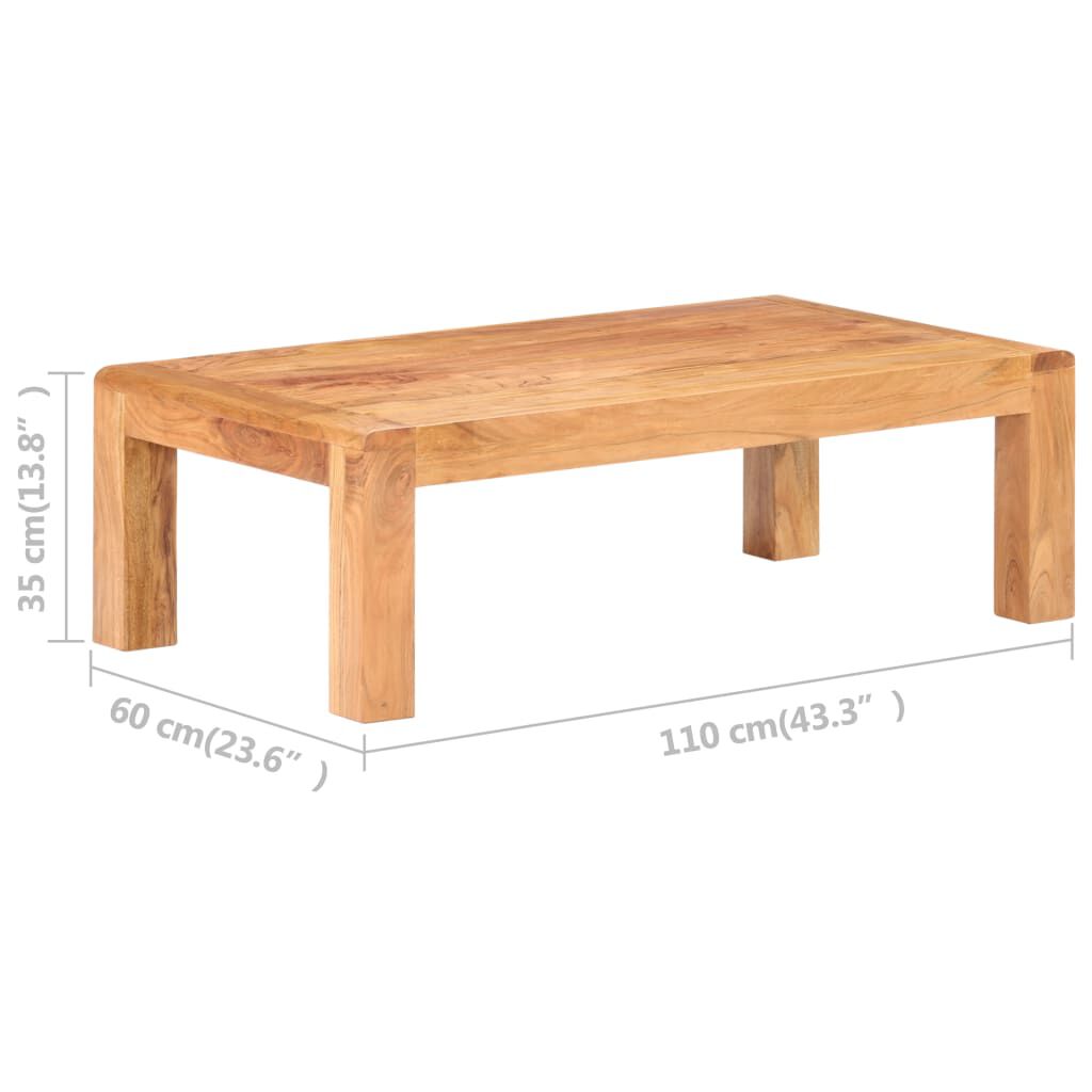 vidaXL Τραπεζάκι Σαλονιού 110x60x35εκ Μασίφ Ακακία Μελί Φινίρισμα