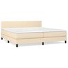 vidaXL &Kappa;&rho;&epsilon;&beta;ά&tau;&iota; Boxspring &mu;&epsilon; &Sigma;&tau;&rho;ώ&mu;&alpha; &Kappa;&rho;&epsilon;&mu; 200x200 &epsilon;&kappa;. &Upsilon;&phi;&alpha;&sigma;&mu;ά&tau;&iota;&nu;&omicron;