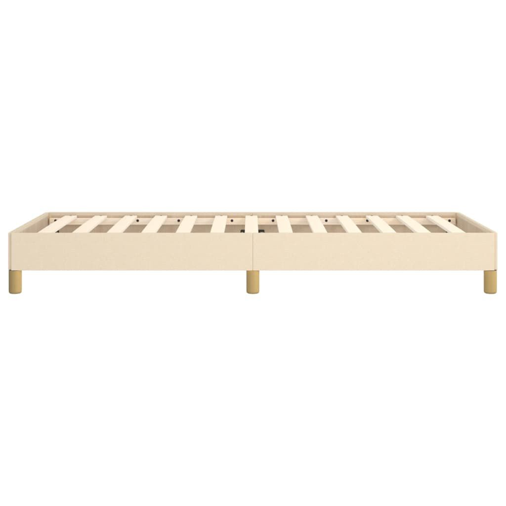 vidaXL Πλαίσιο κρεβατιού χωρίς στρώμα Κρέμα 80x200 cm Ύφασμα