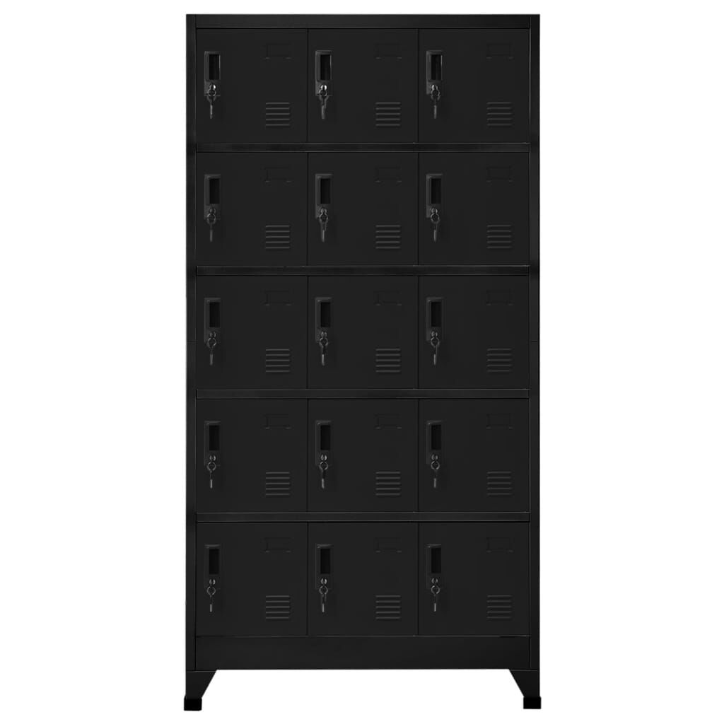 vidaXL Φοριαμός Μαύρος 90 x 40 x 180 εκ. Ατσάλινος