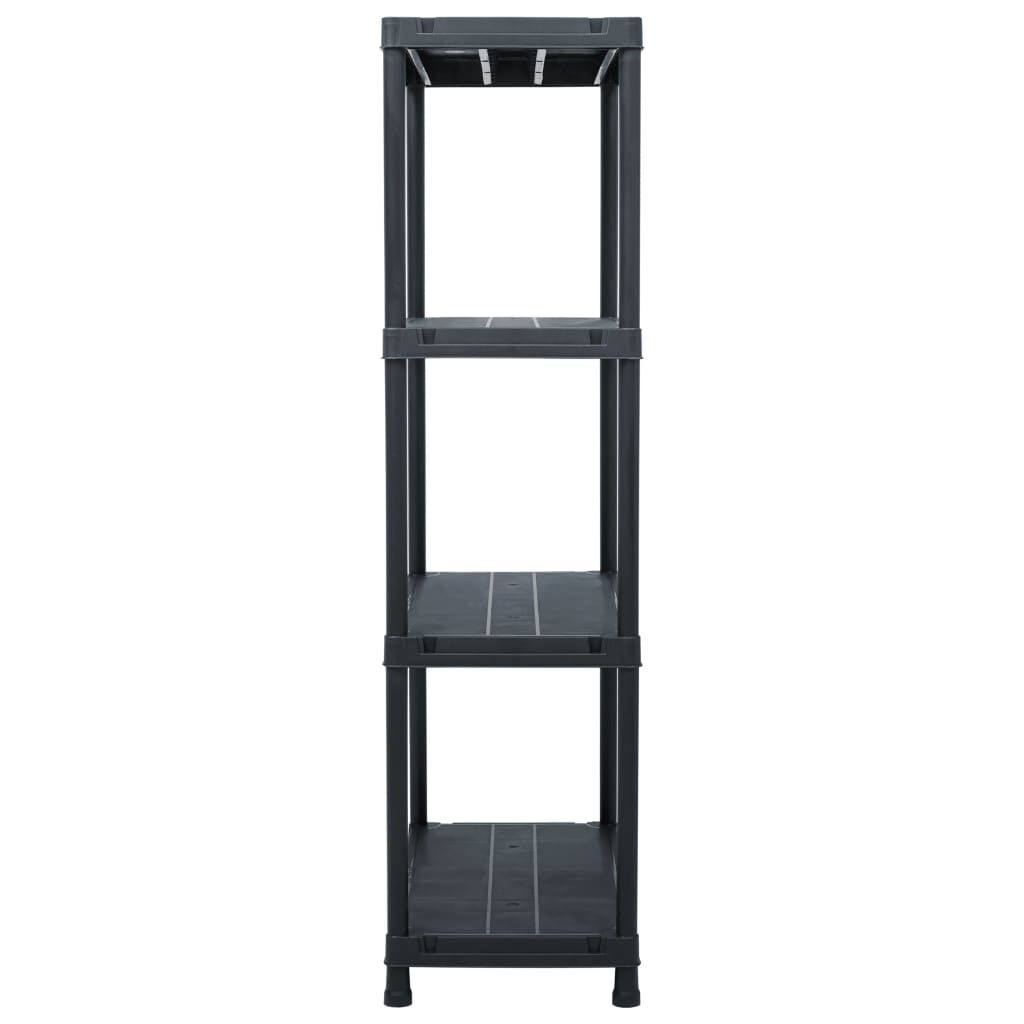 vidaXL Ραφιέρες 5 τεμ. Μαύρες 60 x 30 x 138 εκ. Πλαστικές