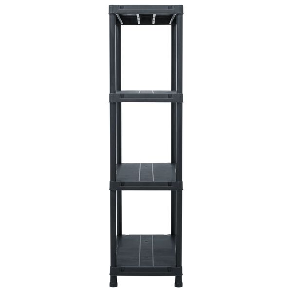 vidaXL Ραφιέρες 5 τεμ. Μαύρες 60 x 30 x 138 εκ. Πλαστικές