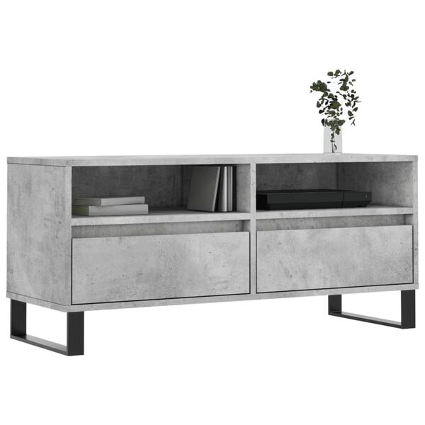 vidaXL Έπιπλο Τηλεόρασης Γκρι Σκυρ. 100 x 34,5 x 44,5 εκ. Επεξ. Ξύλο
