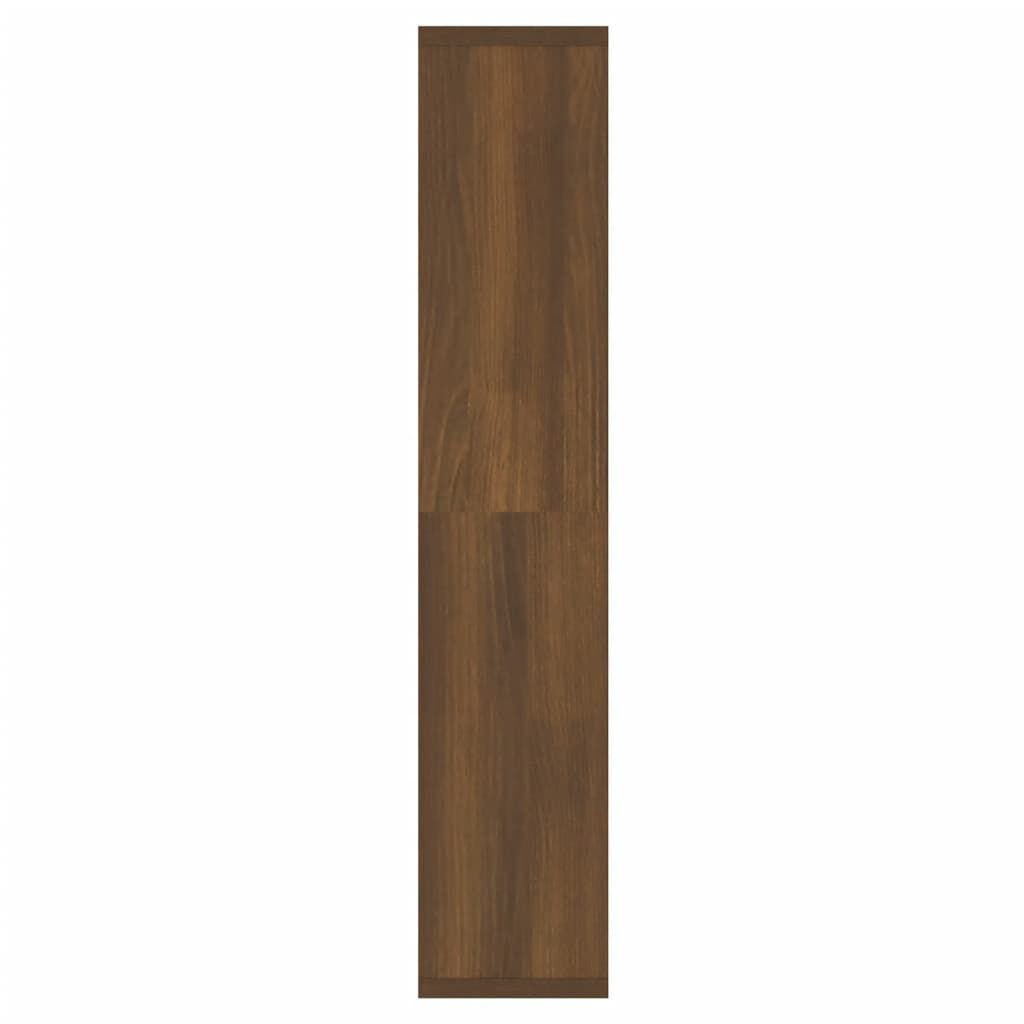 vidaXL Έπιπλο Καθρέπτη με LED Καφέ Δρυς 91x15x76,5 εκ.