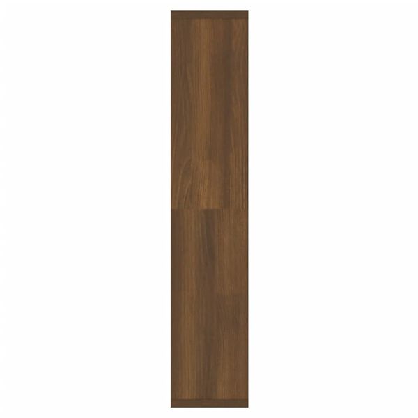 vidaXL Έπιπλο Καθρέπτη με LED Καφέ Δρυς 91x15x76,5 εκ.