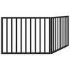 vidaXL Πόρτα Σκύλου Πτυσσόμενη 2 Πάνελ Μαύρη 160 εκ. από Ξύλο Λεύκας