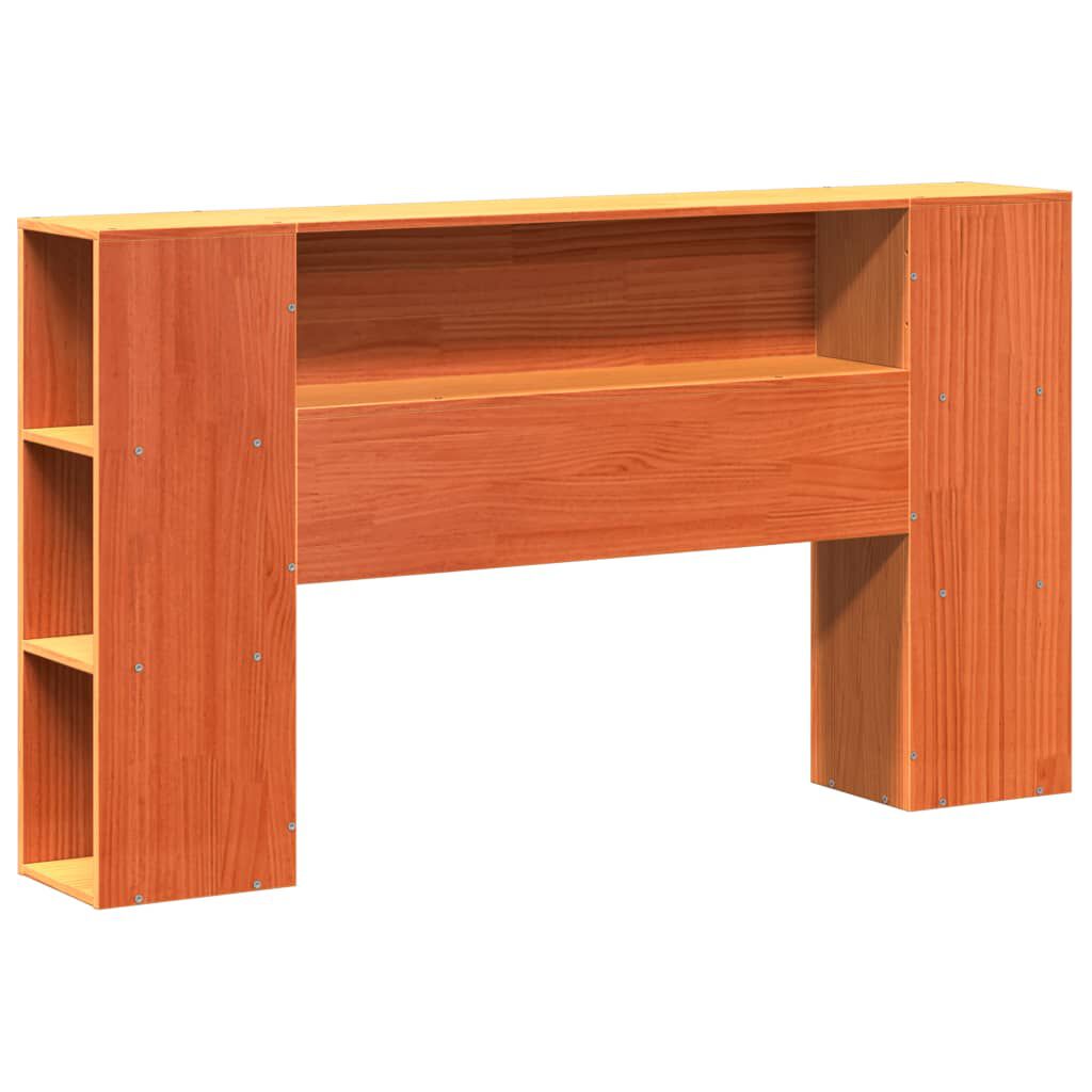 vidaXL Κρεβάτι Βιβλιοθήκη Χωρίς Στρώμα Καφέ 120x200 εκ Μασίφ Πεύκο