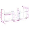 vidaXL Ντουλάπι Τοίχου Γκρι Sonoma 100x18x40 εκ. Επεξεργασμένο Ξύλο