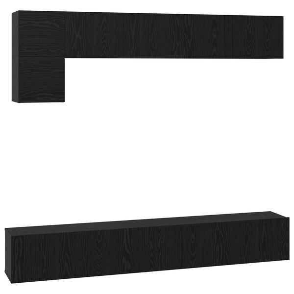 vidaXL Σετ επίπλου τηλεόρασης 5 pcs Μαύρη Δρυς 100 x 30 x 30 εκ