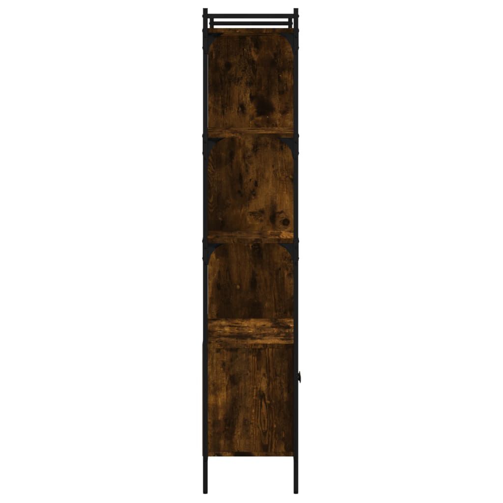 vidaXL Βιβλιοθήκη με Πόρτες Καπνιστή Δρυς 76,5x30x154,5 εκ. Επεξ. Ξύλο