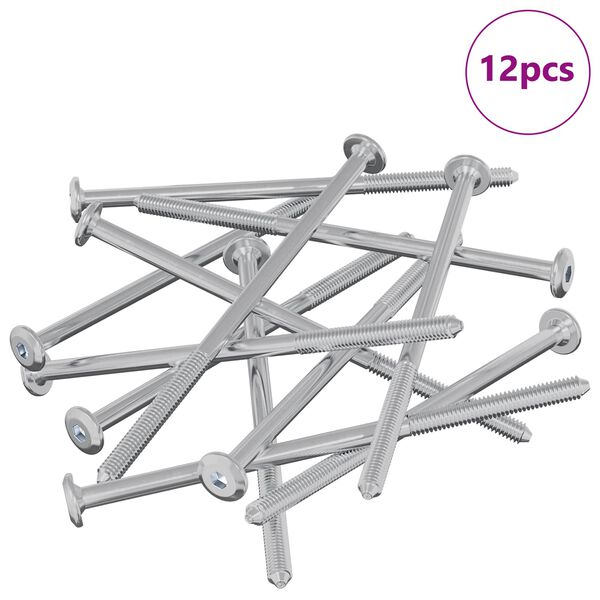 vidaXL &Beta;ί&delta;&epsilon;&sigmaf; &epsilon;&pi;ί&pi;&lambda;&omega;&nu; 12 pcs &Alpha;&sigma;&eta;&mu;ί M6 x 120 mm &Alpha;&tau;&sigma;ά&lambda;&iota;