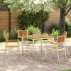 vidaXL Σέτ φαγητού για κήπο 5 pcs Καφέ Μασίφ ξύλο ακακίας