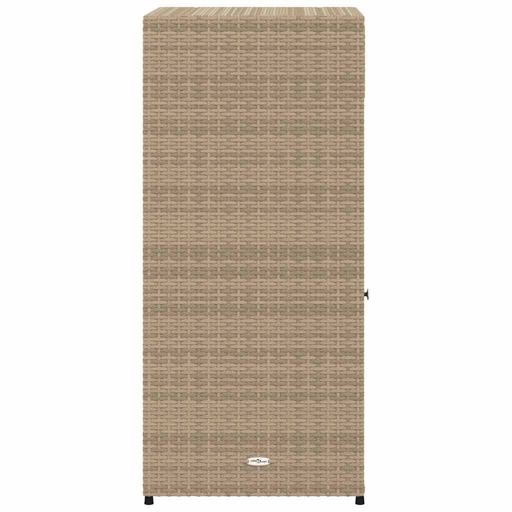 vidaXL Ντουλάπι Αποθήκευσης Κήπου Beige 55x55x111 εκ. Συνθετικό Ρατάν