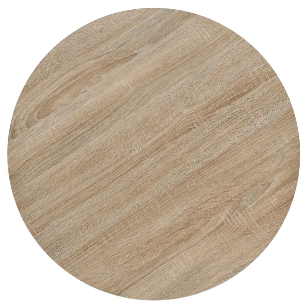 vidaXL Τραπέζι Bistro Στρογγυλό Χρώμα Δρυός 60 x 75 εκ. MDF / Ατσάλι