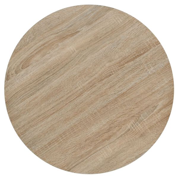vidaXL Τραπέζι Bistro Στρογγυλό Χρώμα Δρυός 60 x 75 εκ. MDF / Ατσάλι