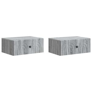 vidaXL &Tau;&omicron;ί&chi;&omicron;&upsilon; &Kappa;&rho;&epsilon;&mu;&alpha;&sigma;&tau;ό &Kappa;&omicron;&mu;&omicron;&delta;ί&nu;&omicron; 2 pcs &Gamma;&kappa;&rho;&iota; Sonoma 49 x 34,5 x 20 &epsilon;&kappa;.
