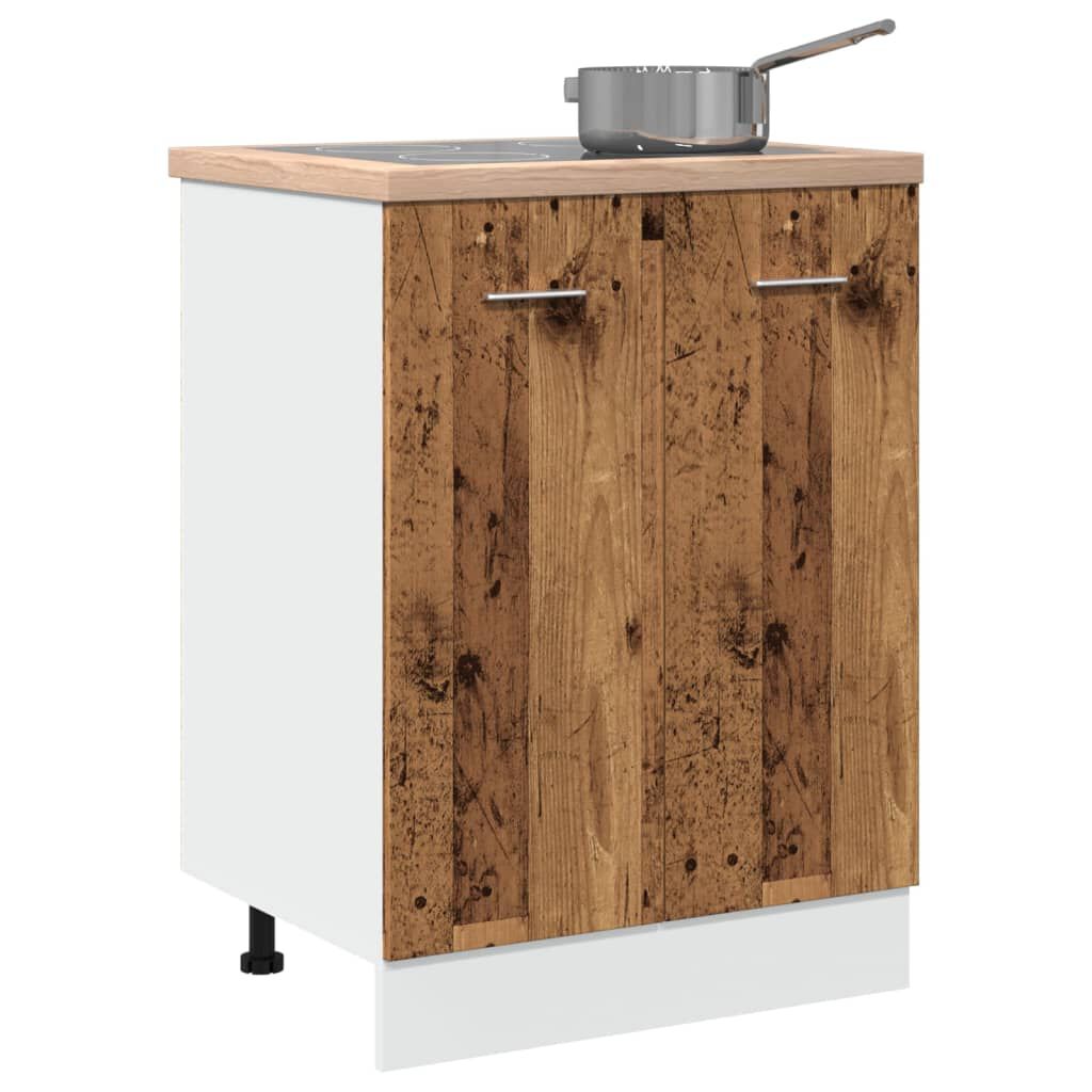 vidaXL Κάτω ντουλάπι Lyon Παλιό ξύλο 60x46x81,5 cm Κατασκευασμένο ξύλο