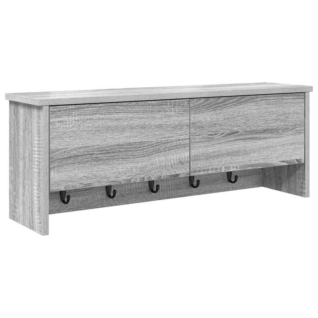 vidaXL Τοίχου Κρεμάστρα Γκρι sonoma 80 x 20 x 30 cm Επεξεργασμένο ξύλο