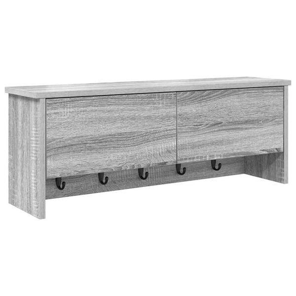 vidaXL Τοίχου Κρεμάστρα Γκρι sonoma 80 x 20 x 30 cm Επεξεργασμένο ξύλο