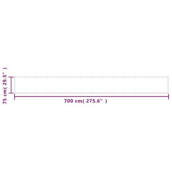 vidaXL Διαχωριστικό Βεράντας Taupe 75x700εκ 100% Πολ. Ύφασμα Oxford