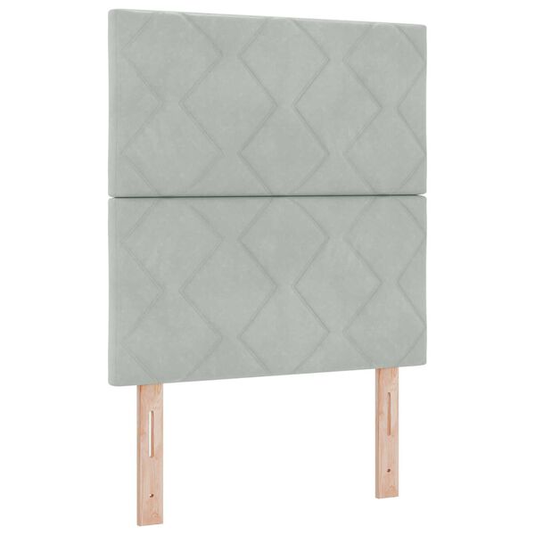 vidaXL Κρεβάτι Box Spring LED με Στρώμα Ανοιχτό γκρι 80 x 200 cm