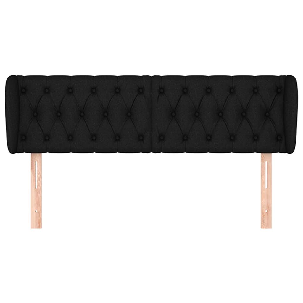 vidaXL Κεφαλάρι με Πτερύγια Μαύρο 147 x 23 x 78/88 εκ. Υφασμάτινο