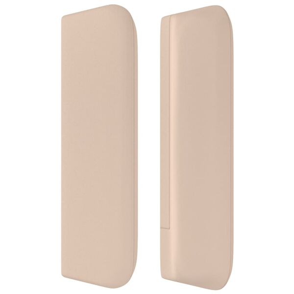 vidaXL Κεφαλάρι με Πτερύγια Καπουτσίνο 147x16x78/88εκ. Συνθετικό Δέρμα