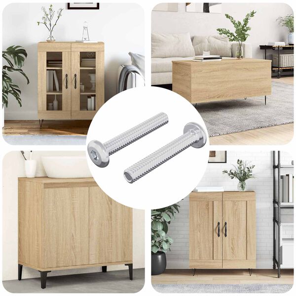 vidaXL &Beta;ί&delta;&alpha; &kappa;&lambda;&epsilon;&iota;&delta;ώ&mu;&alpha;&tau;&omicron;&sigmaf; &Mu;&omicron;&nu;ό&chi;&rho;&omega;&mu;&omicron; 2 pcs &Alpha;&sigma;&eta;&mu;ί M6 x 35 &chi;&iota;&lambda;. &Alpha;&tau;&sigma;ά&lambda;&iota;