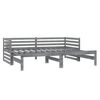 vidaXL Καναπές Κρεβάτι Γκρι 2 x (90 x 200) εκ. από Μασίφ Ξύλο Πεύκου