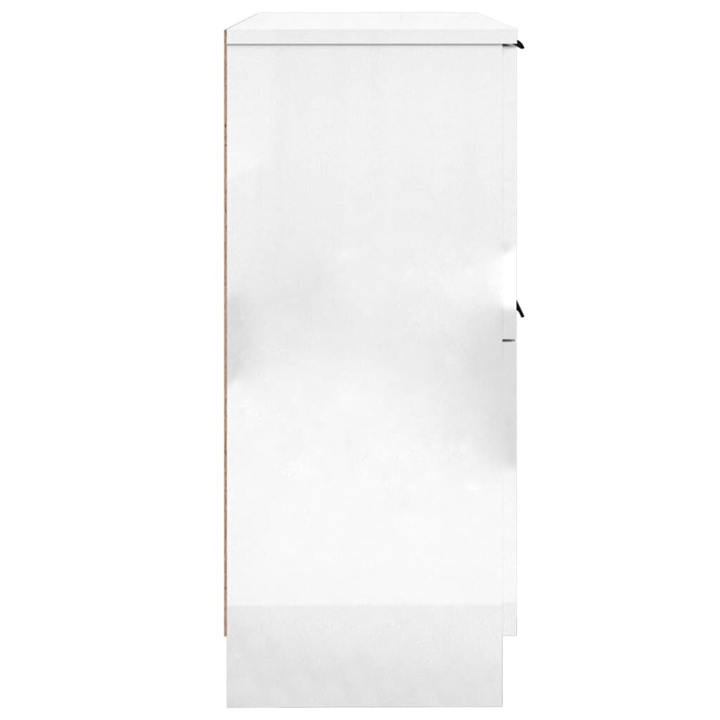 vidaXL Ντουλάπια 2 τεμ. Γυαλ. Λευκό 30x30x70 εκ. Επεξεργασμένο Ξύλο